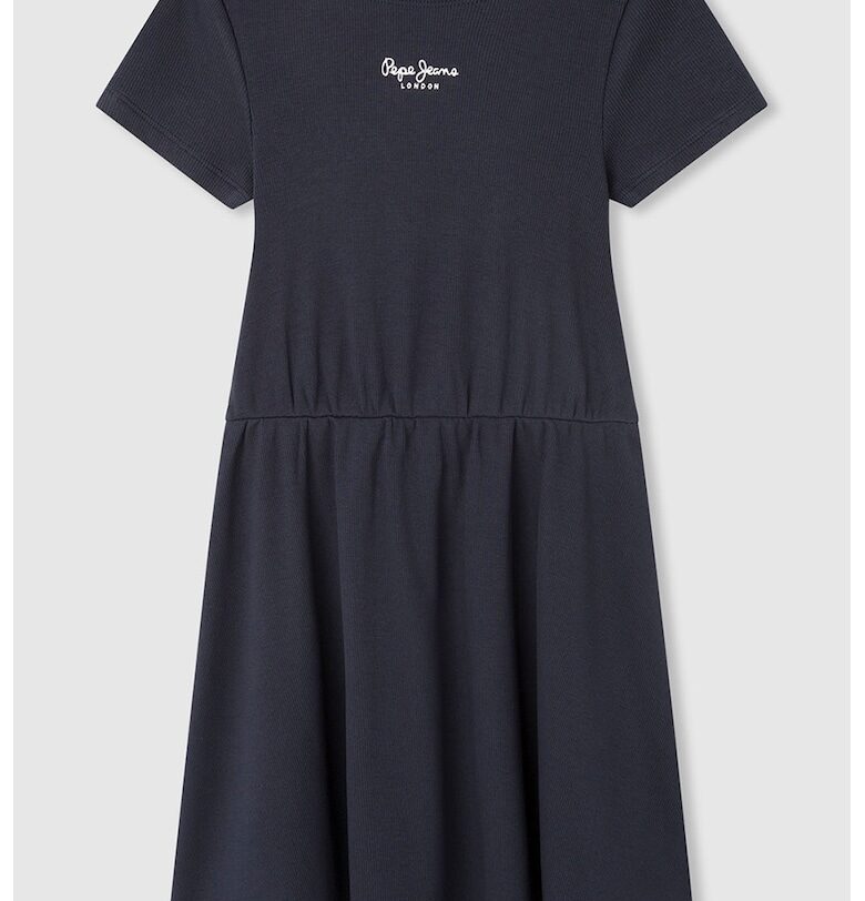 Разкроена рокля тип тениска Olya с отвор на гърба - Ултрамарин синьо Pepe Jeans London