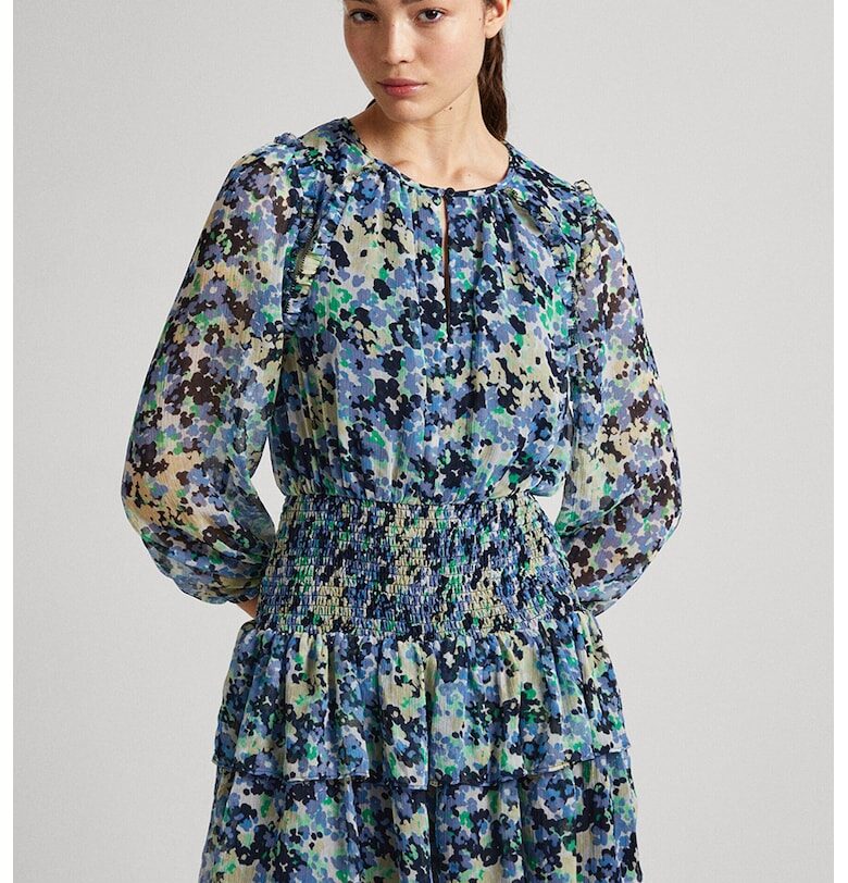 Разкроена флорална рокля - Жълт/Син Pepe Jeans London