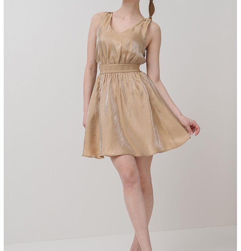 Разкроена шпиц рокля - Светлокафяв ARMANI EXCHANGE