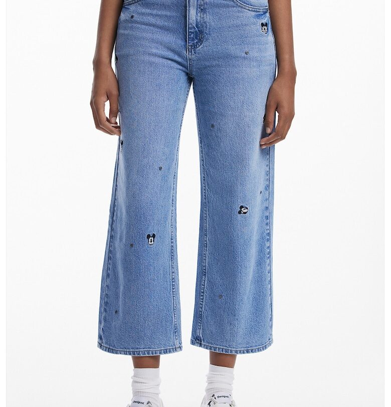 Разкроени дънки Mickey - Светлосин DESIGUAL