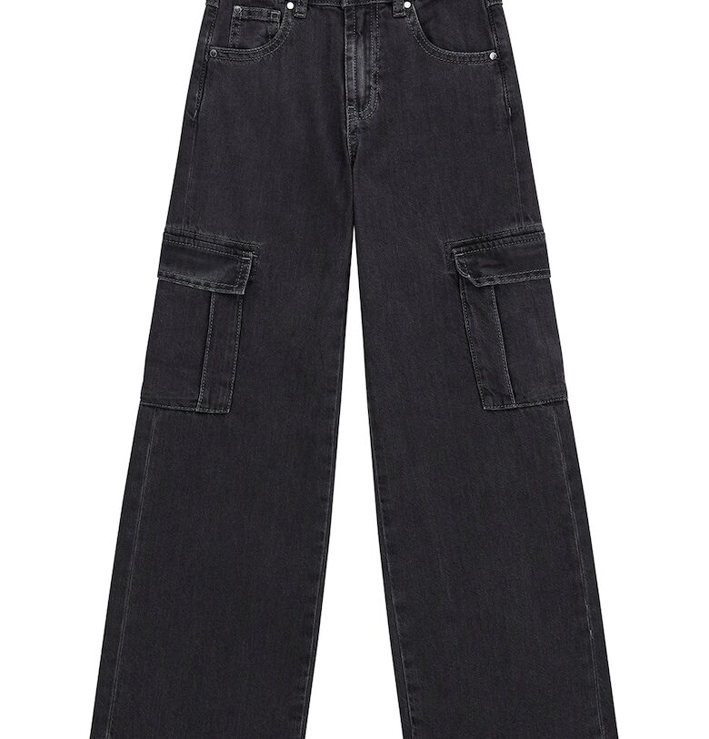 Разкроени дънки - Антрацитно сиво GUESS KIDS