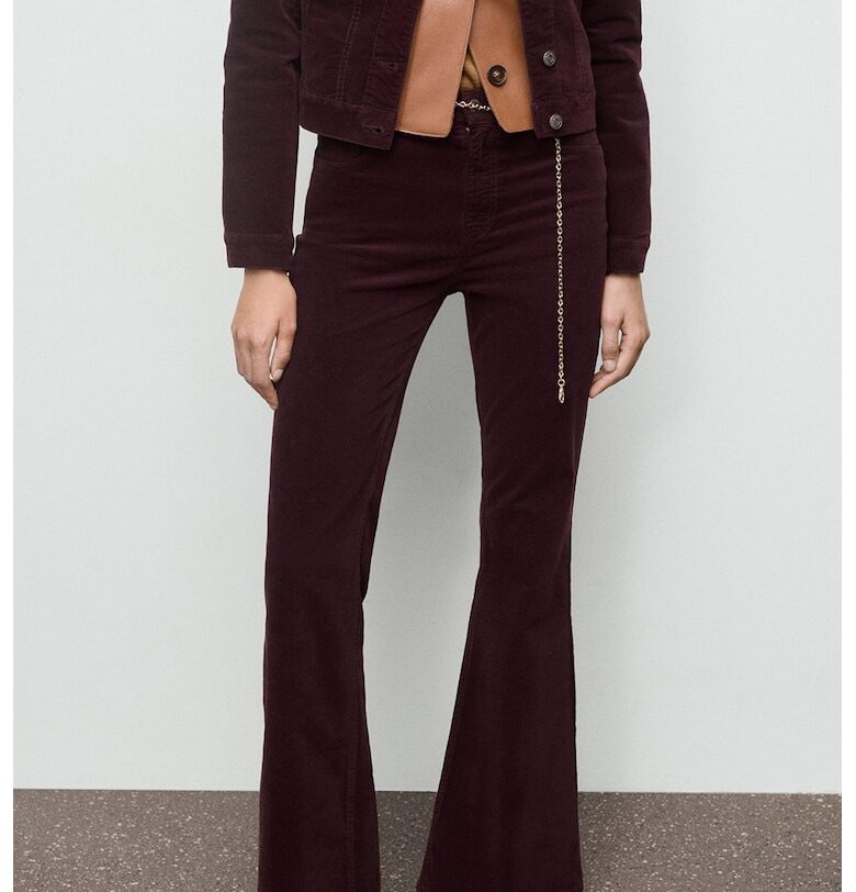 Разкроени дънки - Бордо Mango