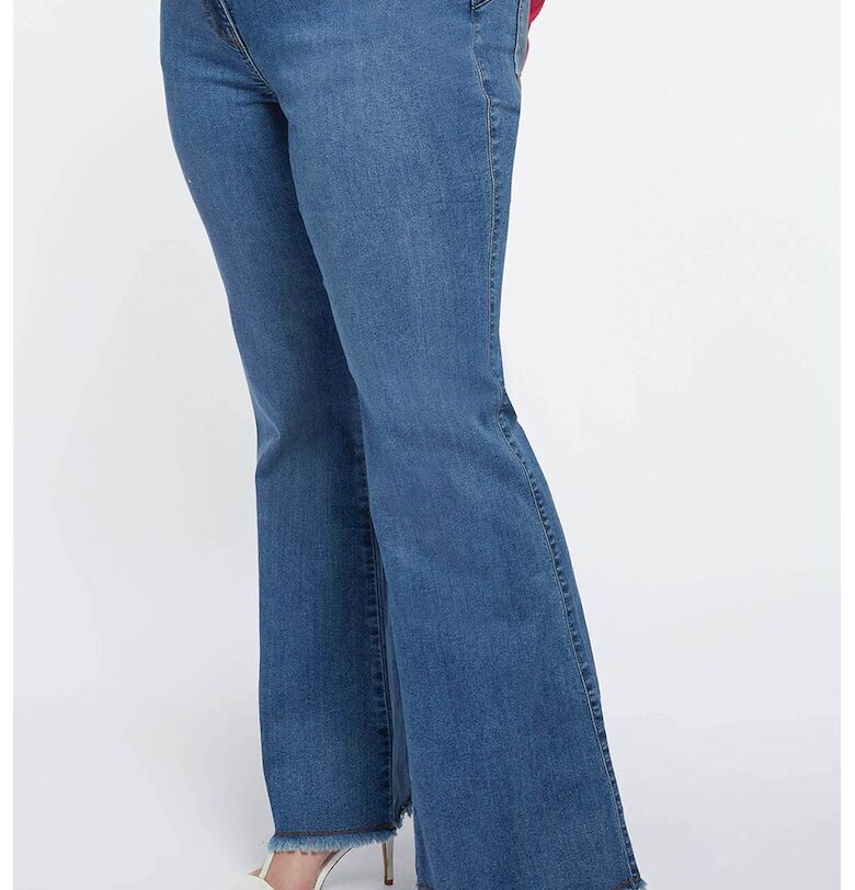 Разкроени дънки с висока талия - Светлосин Fiorella Rubino