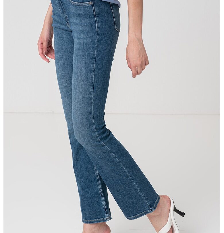 Разкроени дънки с висока талия - Тъмносин CALVIN KLEIN JEANS