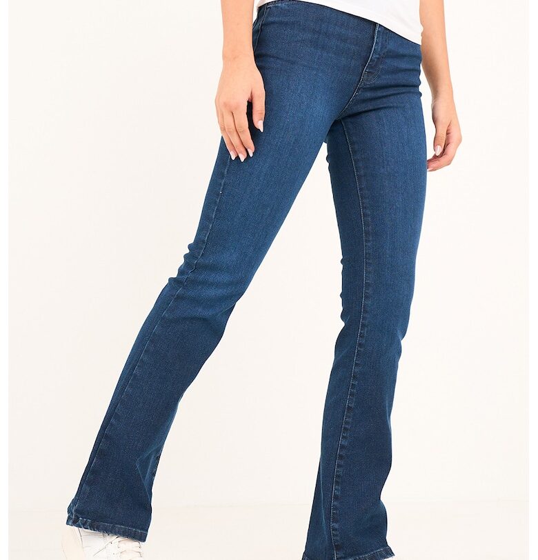 Разкроени дънки с висока талия - Тъмносин KVL by KENVELO