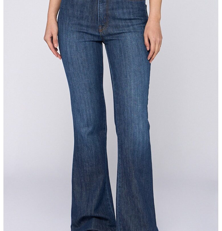 Разкроени дънки с висока талия - Тъмносин Trussardi