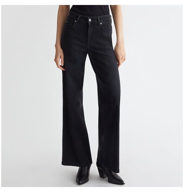 Разкроени дънки с висока талия - Черен Liu Jo