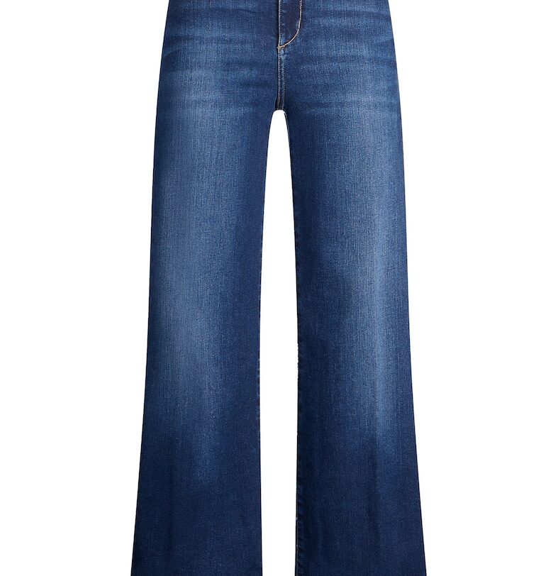 Разкроени дънки със захабен ефект - Син меланж Liu Jo