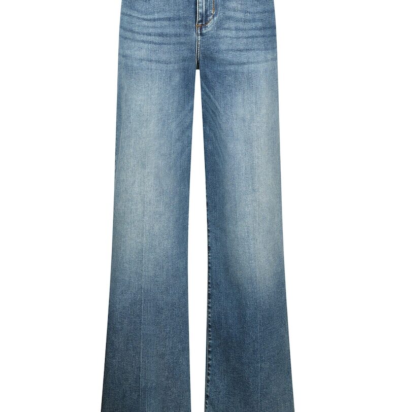 Разкроени дънки със захабен ефект - Тъмносин Liu Jo