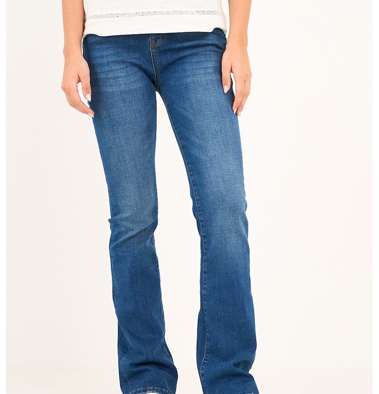 Разкроени дънки със средновисока талия - Тъмносин Timeout