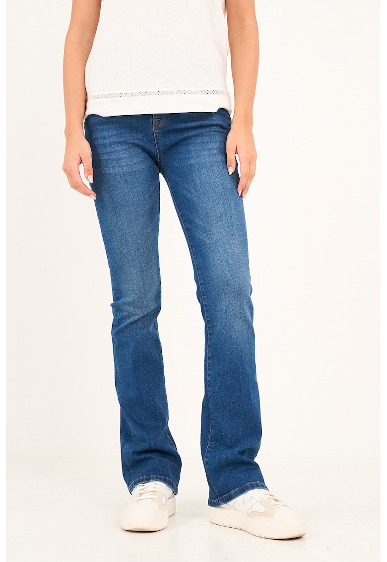 Разкроени дънки със средновисока талия - Тъмносин Timeout