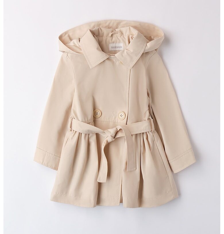 Разкроено палто с качулка - Бежов Sarabanda