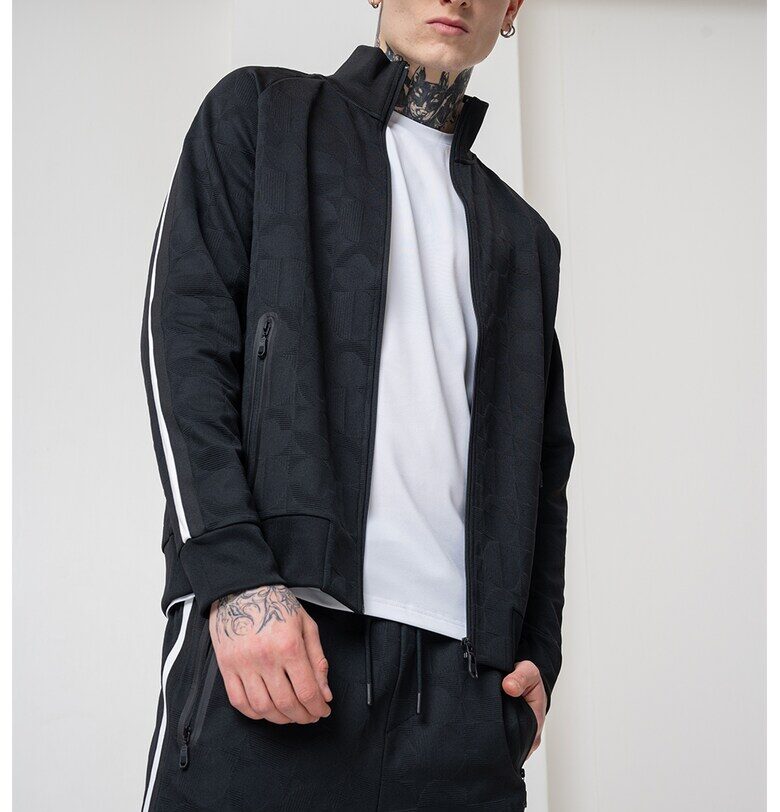 Раиран суитшърт Skarley - Бял/Черен BOSS