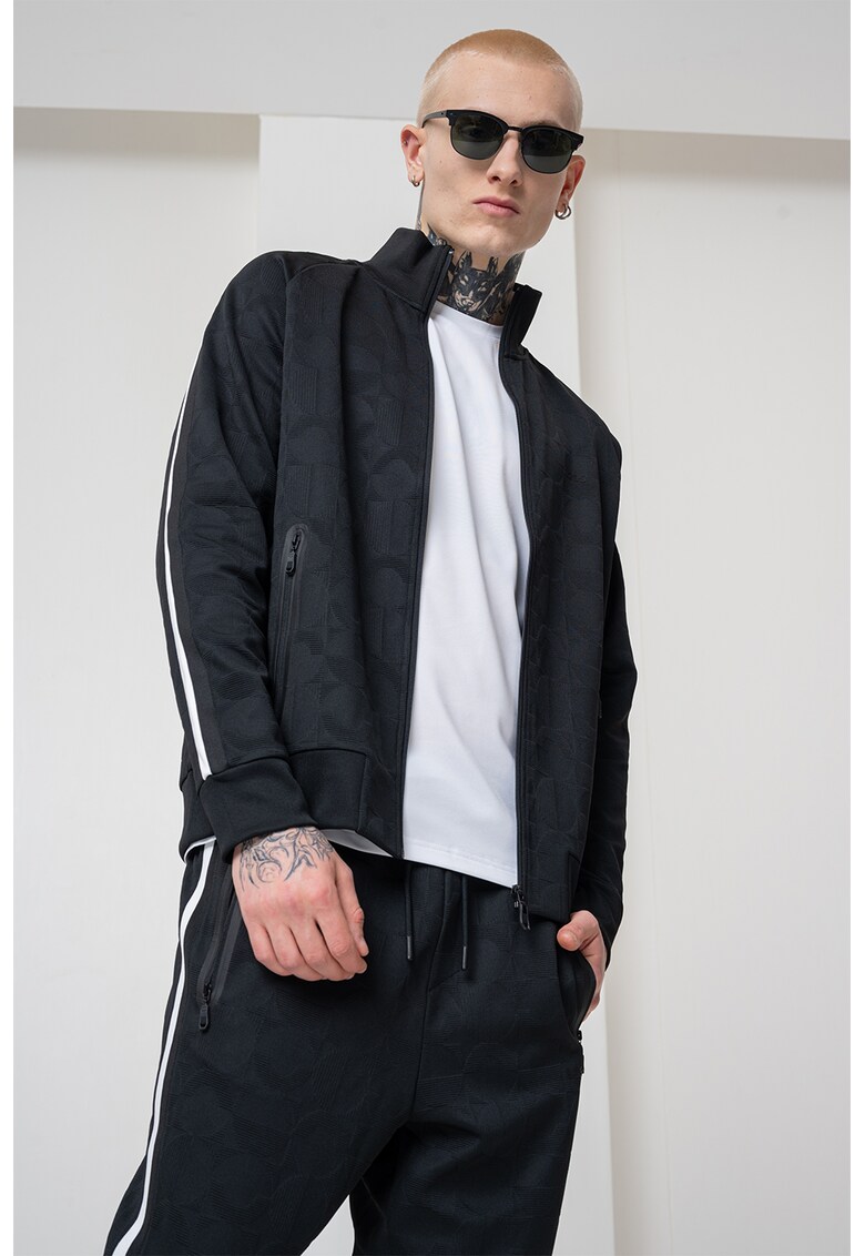 Раиран суитшърт Skarley - Бял/Черен BOSS