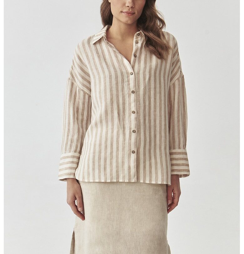 Раирана ленена риза - Бежов Tatuum