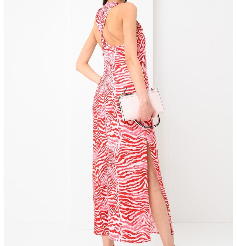 Раирана права рокля - Бял/Светлорозов/Червен Attic and Barn