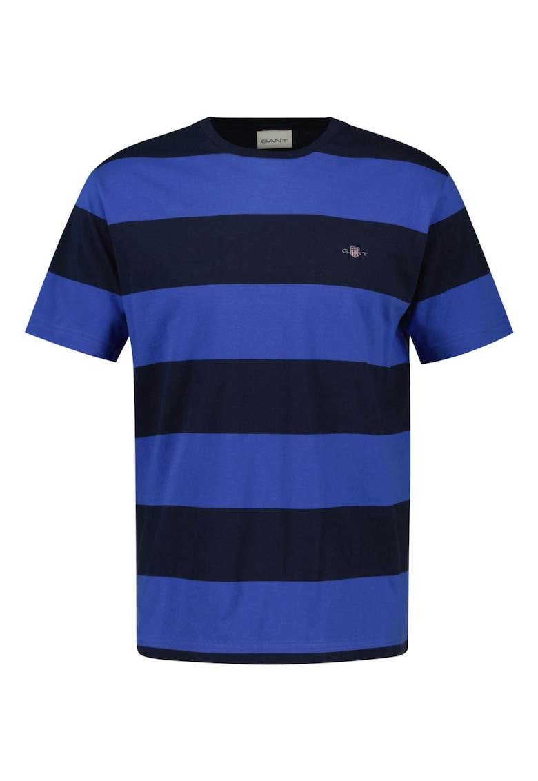 Раирана тениска с овално декооте - Син Gant