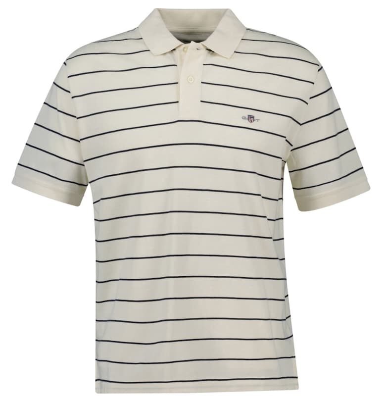 Раирана тениска с яка - Бял Gant