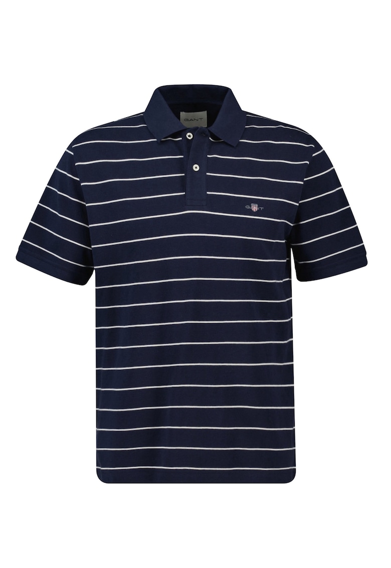 Раирана тениска с яка - Син Gant