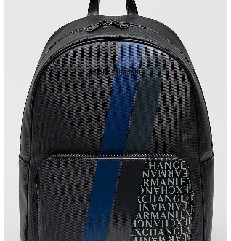 Раница от еко кожа с външен джоб - Ултрамарин синьо ARMANI EXCHANGE