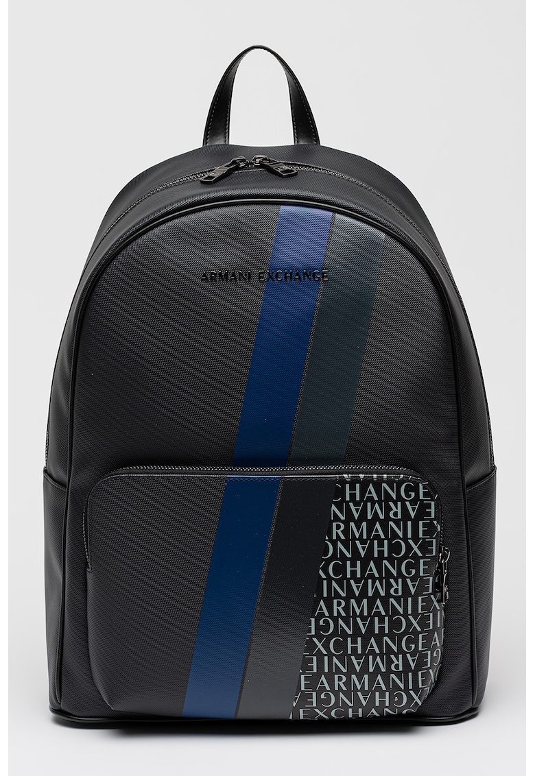 Раница от еко кожа с външен джоб - Ултрамарин синьо ARMANI EXCHANGE