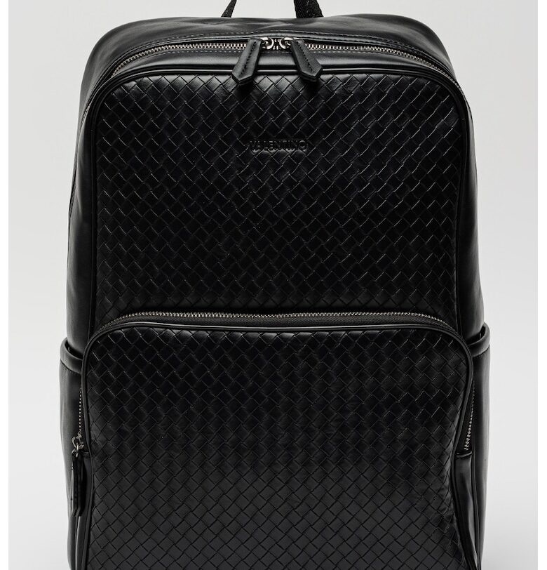 Раница от еко кожа с външен джоб - Черен Valentino Bags