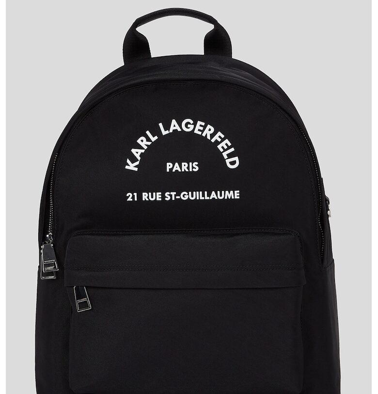 Раница с контрастно лого - Черен Karl Lagerfeld
