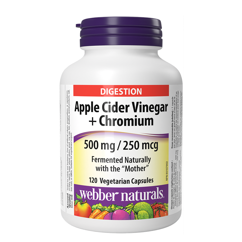 Редукция на теглото - Ябълков оцет 500 mg + Хром 250 µg