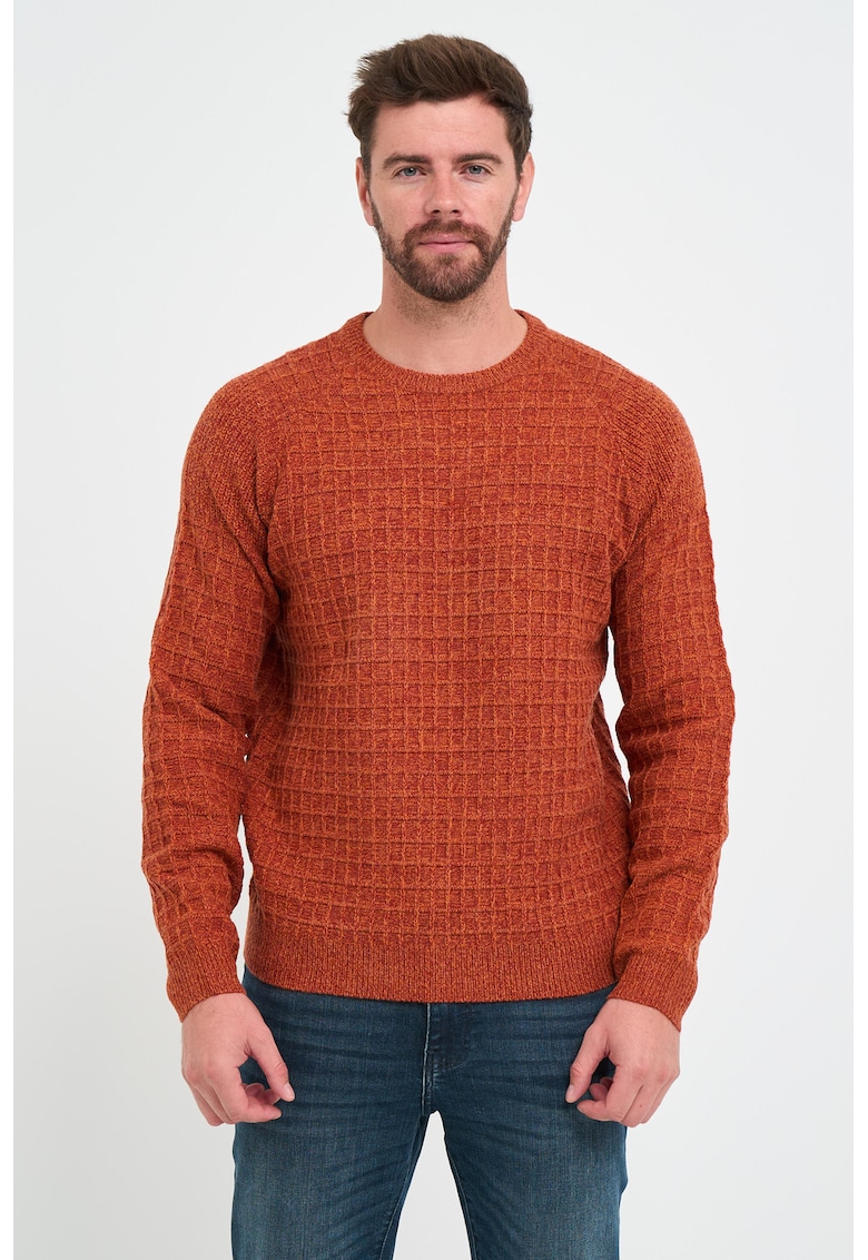 Релефен пуловер с вълна - Тъмно оранжево Lee Cooper