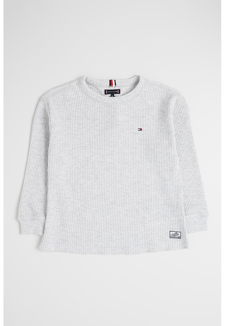 Релефна блуза с органичен памук - Бял Tommy Hilfiger