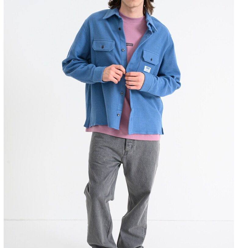 Релефна риза Ekynone с джобове - Лавандула HUGO