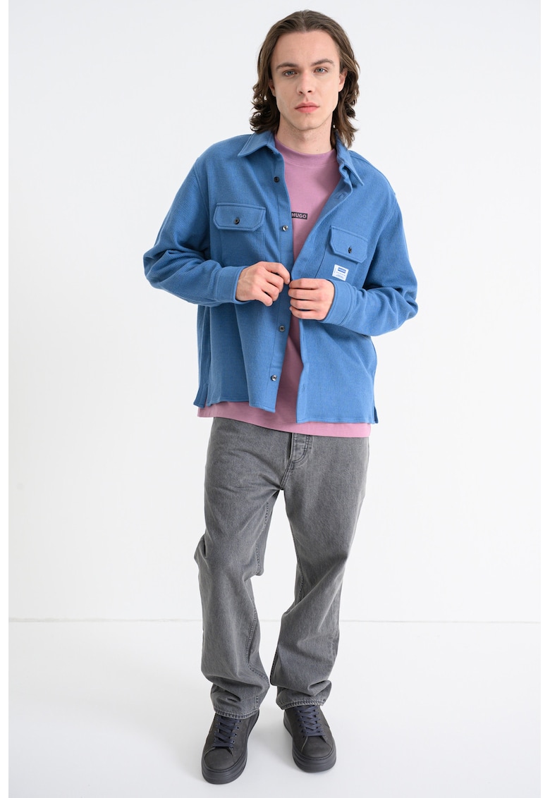 Релефна риза Ekynone с джобове - Лавандула HUGO