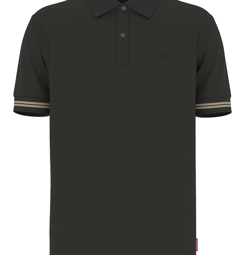 Релефна тениска с яка - Черен JOOP Jeans