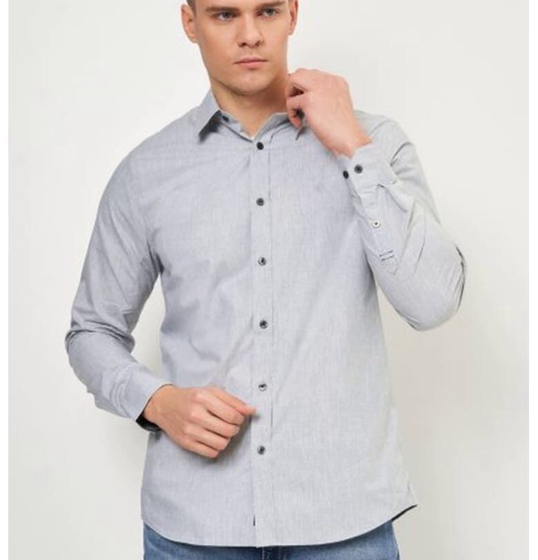 Риза -  9218525 - лого - - Сив CALVIN KLEIN