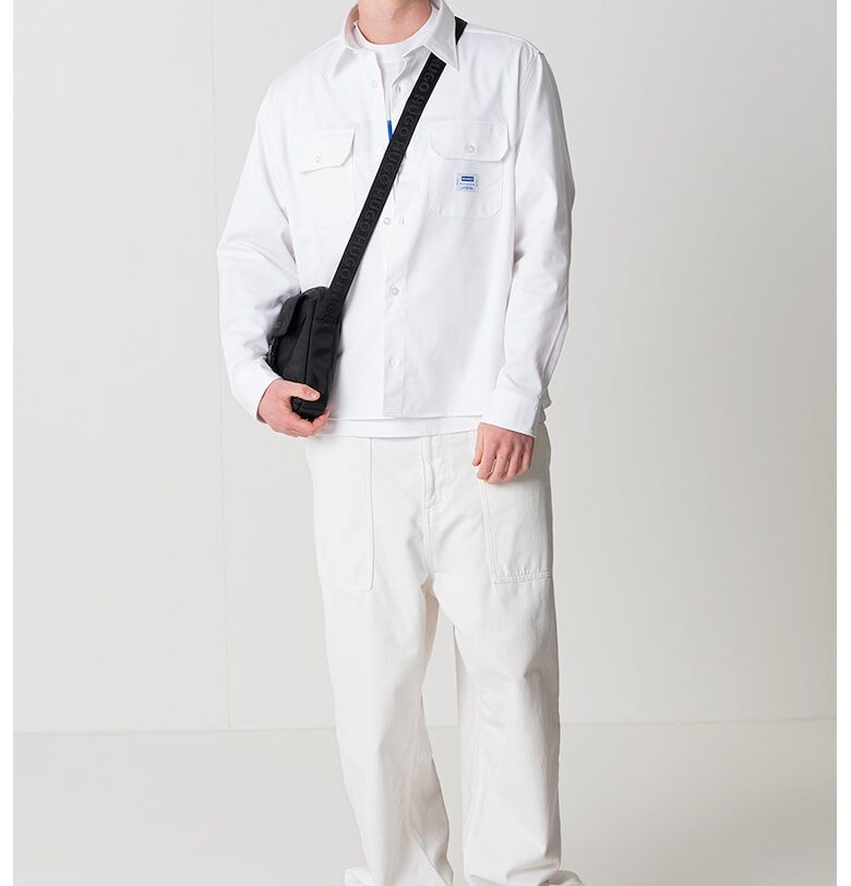 Риза Ekynone с лого - Мръснобял HUGO