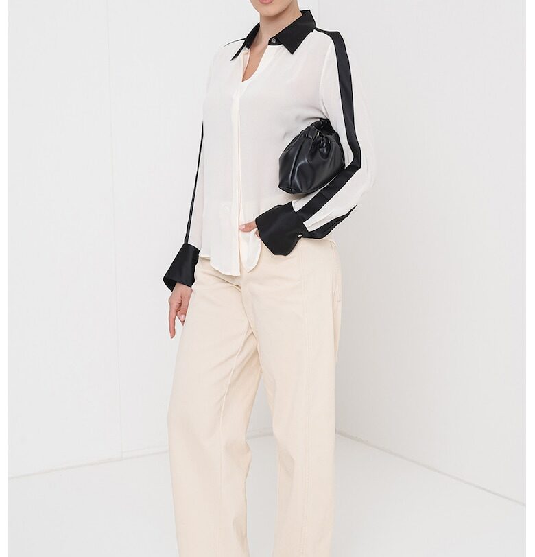 Риза Etienne в цветен блок - Черен/Крем HUGO