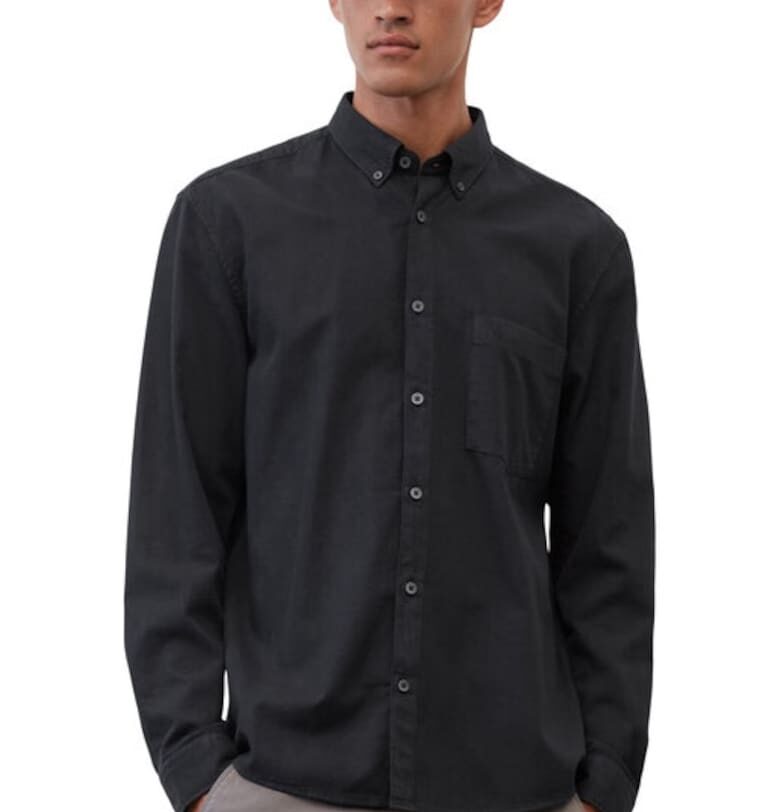 Риза Marc O'Polo B21 7242 42414 Черна стандартна кройка - памук Marc OPolo