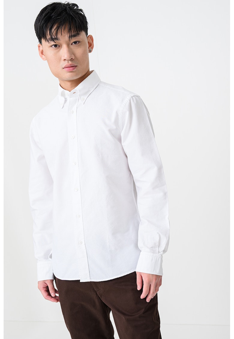 Риза Oxford със стандартна кройка - Бял Tommy Hilfiger