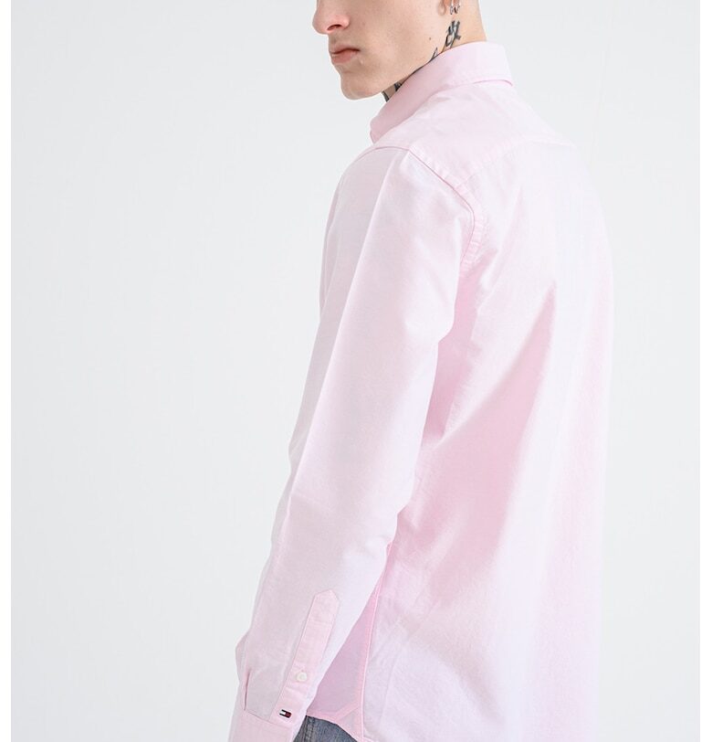 Риза Oxford със стандартна кройка - Пастелнорозов Tommy Hilfiger