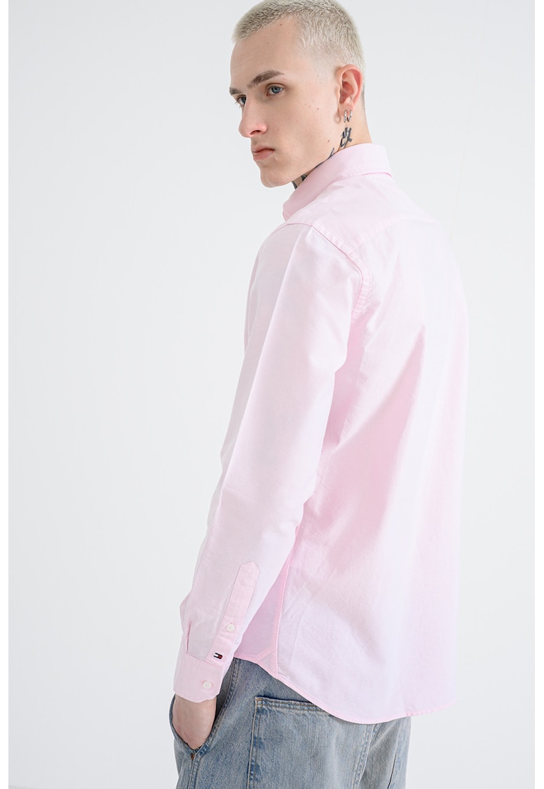 Риза Oxford със стандартна кройка - Пастелнорозов Tommy Hilfiger