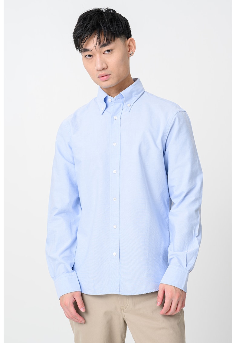 Риза Oxford със стандартна кройка - Пастелносин Tommy Hilfiger