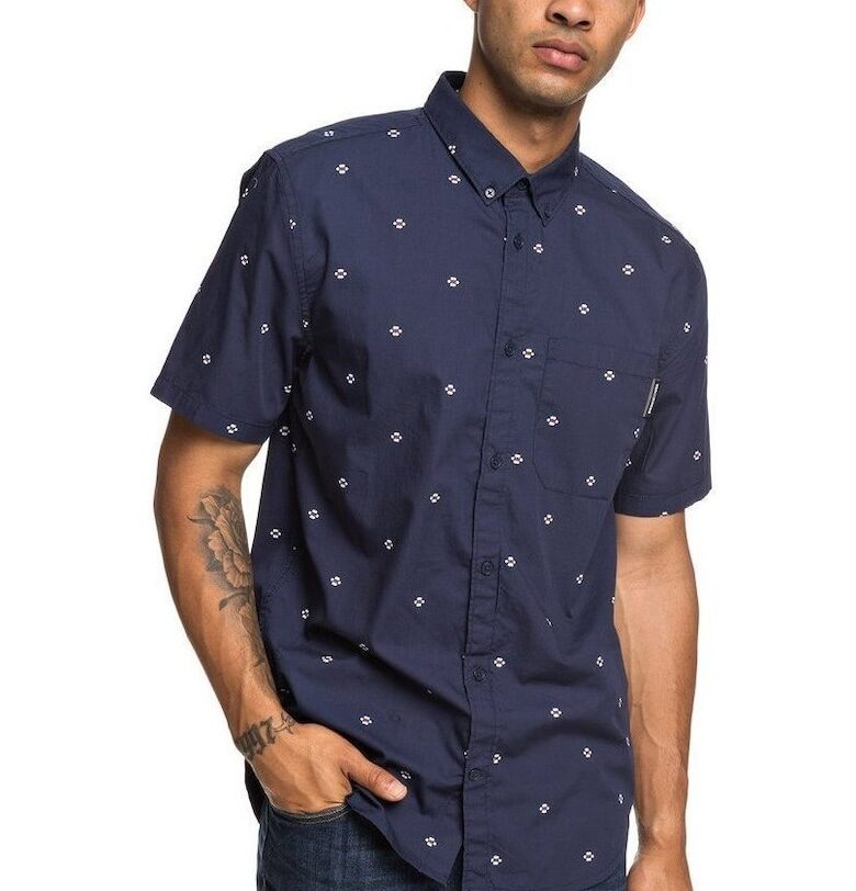 Риза  Up Pill Short Sleeve Shirt - Син DC Shoes