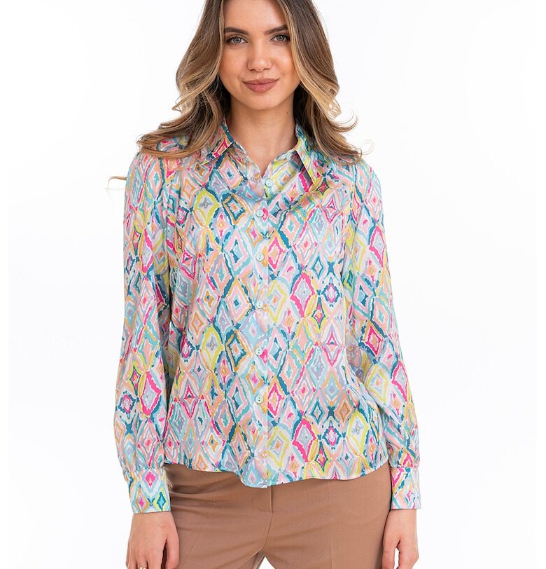 Риза Vanesa с десен - Зелен/Розово/Син Hermosa