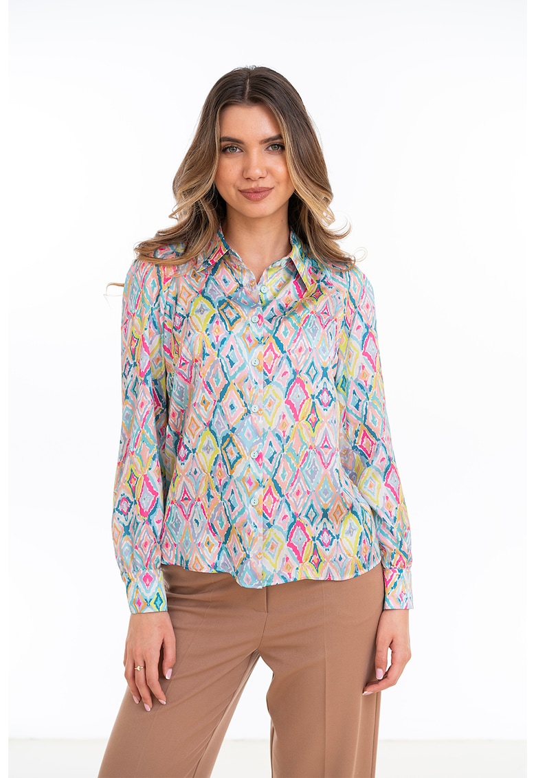 Риза Vanesa с десен - Зелен/Розово/Син Hermosa