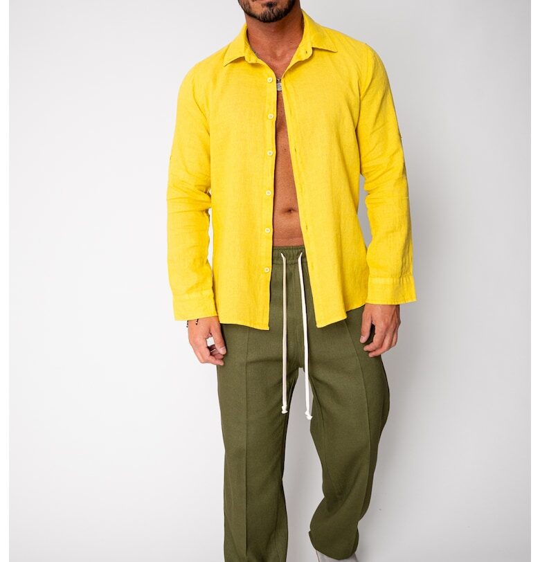 Риза от 100% лен - Yellow Mustard 16908 - Жълт uFIT