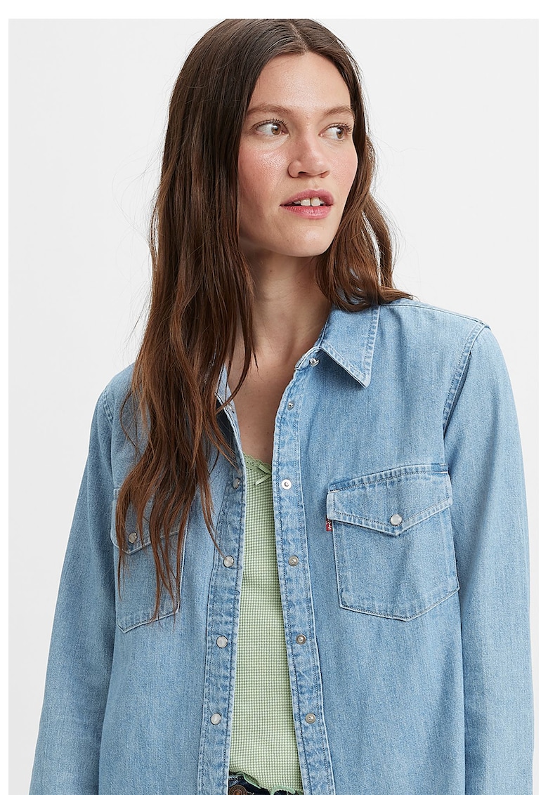 Риза от деним с джобове на гърдите - Пастелносин Levis