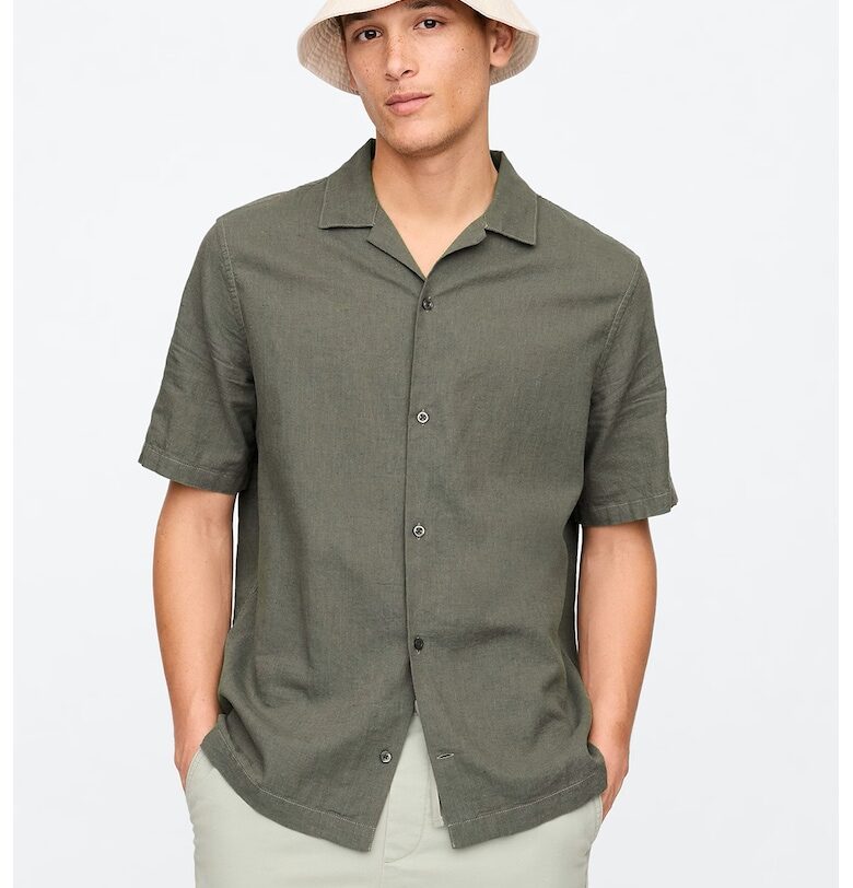 Риза от лен и памук - Каки GAP