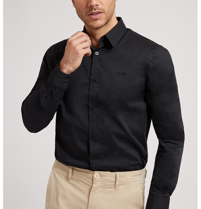 Риза по тялото - Черен GUESS