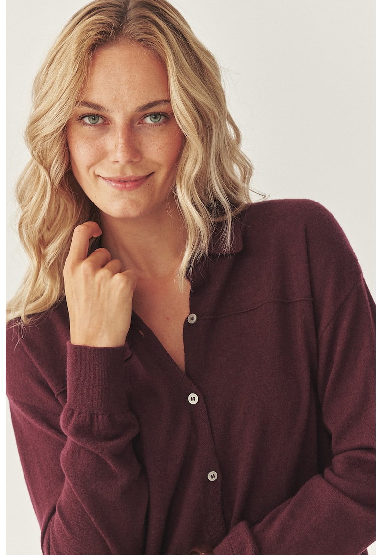 Риза с вълна с яка - Тъмновиолетов Tatuum