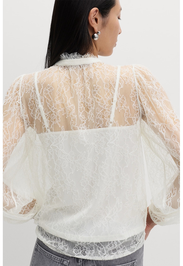Риза с дантела - Бял Marks Spencer